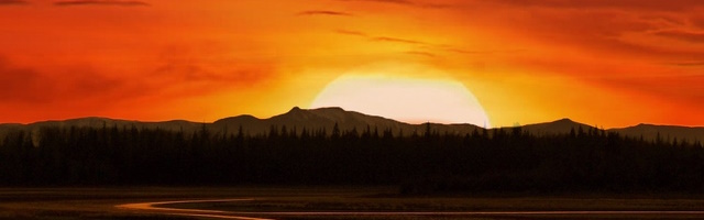 Sunrise over the Alberta Rocky Mountains